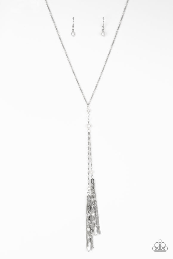 Paparazzi Necklace - Timeless Tassels - Silver