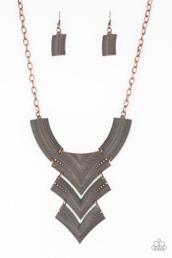 Paparazzi Necklace - Fiercely Pharaoh - Copper