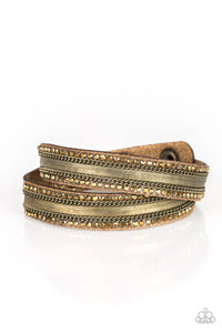 Paparazzi Bracelet - Rocker Rivalry - Brass