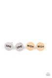 Paparazzi Starlet Shimmer Set - Inspirational Word  GOLD Earrings - 5 pack