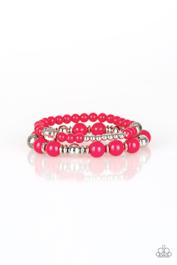 Paparazzi Bracelet - Colorful Collisions - Pink