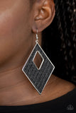 Paparazzi Earrings - Woven Wanderer - Black