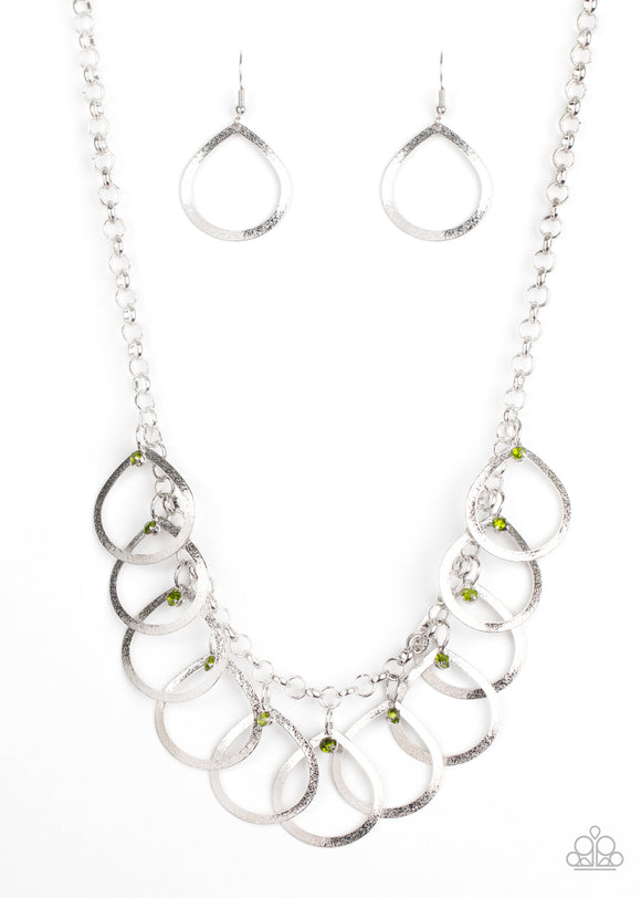 Paparazzi Necklace - Drop By Drop - Green
