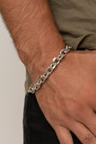 Paparazzi Bracelet Urban  - Titanium Titan - Silver