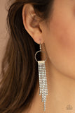 Paparazzi Earrings - Tapered Twinkle - White