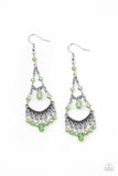 Paparazzi Earrings- First In SHINE - Green