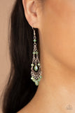 Paparazzi Earrings- First In SHINE - Green