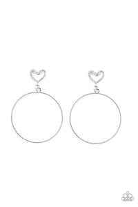 Paparazzi Earrings - Love Your Curves - White