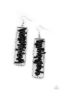 Paparazzo Earrings - Dont QUARRY, Be Happy - Black