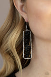 Paparazzo Earrings - Dont QUARRY, Be Happy - Black