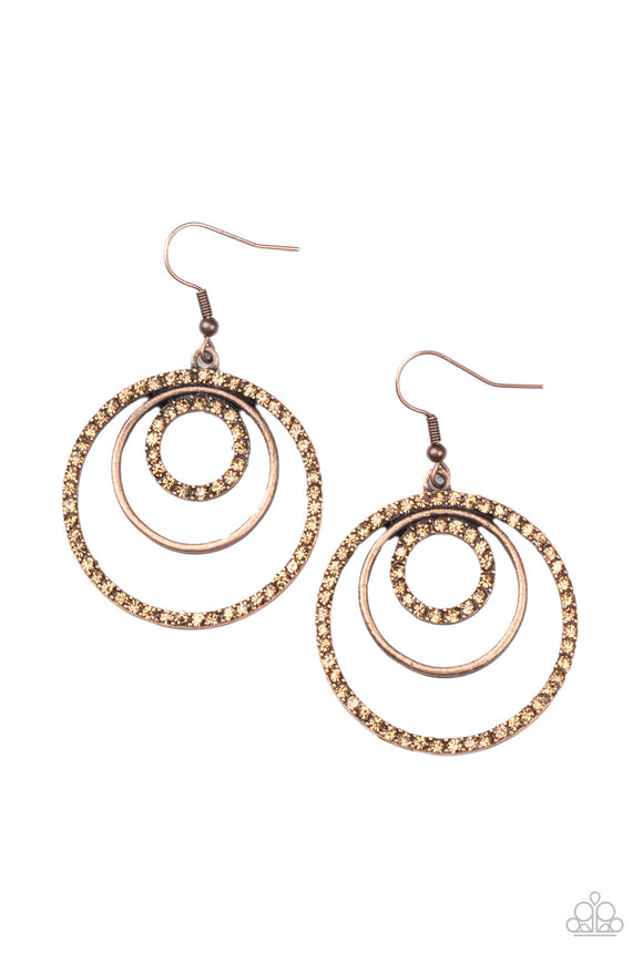 Paparazzi Earring - Bodaciously Bubbly - Copper