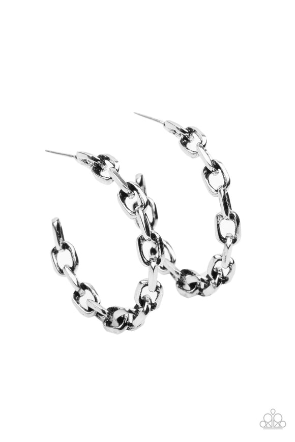 Paparazzi Earring - Stronger Together - Silver