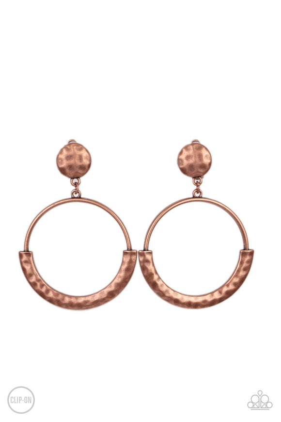 Paparazzi Earrings - Rustic Horizons - Copper