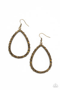 Paparazzi Earring - Standout Sparkle - Brass