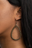 Paparazzi Earring - Standout Sparkle - Brass