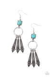 Paparazzi Earrings - Prana Paradise - Blue