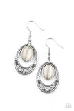 Paparazzi Earrings - Serene Shimmer - White