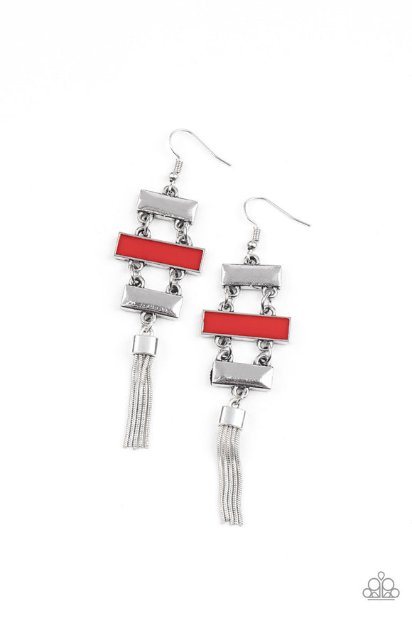 Paparazzi Earrings - Mind, Body, and SEOUL - Red