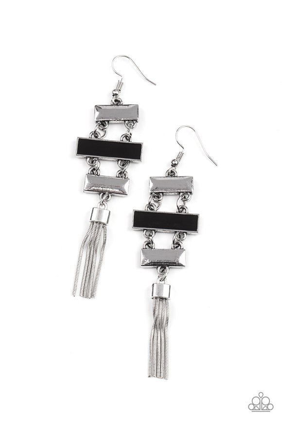 Paparazzi Earrings - Mind, Body, and SEOUL - Black