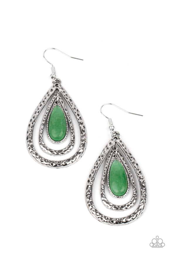 Paparazzi Earring - Teardrop Torrent - Green