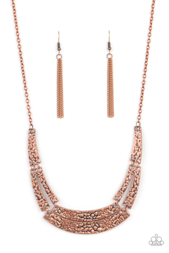 Paparazzi Necklace - Stick To The ARTIFACTS - Copper
