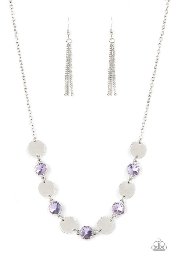 Paparazzi Necklace - Refined Reflections - Purple