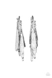 Paparazzi Earrings - Pursuing The Plumes - Silver