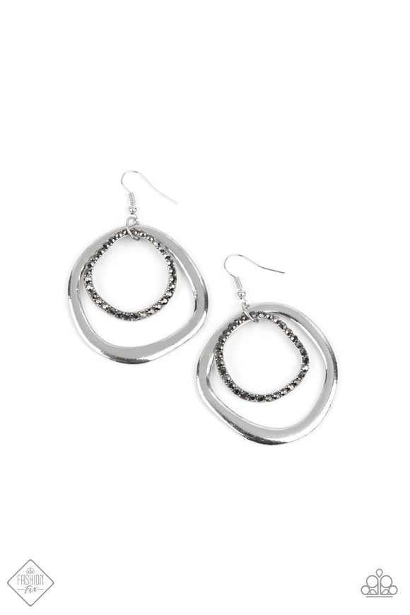 Paparazzi Earrings  - Fashion Fix June 2021 ~ Spinning With Sass - Silver