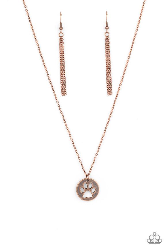 Paparazzi Necklace  - Think PAW-sive - Copper