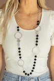 Paparazzi Necklace - Sea Glass Wanderer - Black