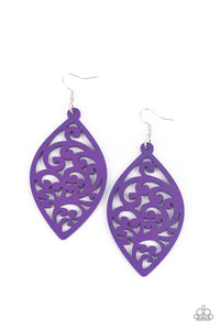 Paparazzi Earrings - Coral Garden - Purple