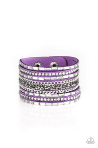 Paparazzi Bracelet - Rhinestone Rumble - Purple