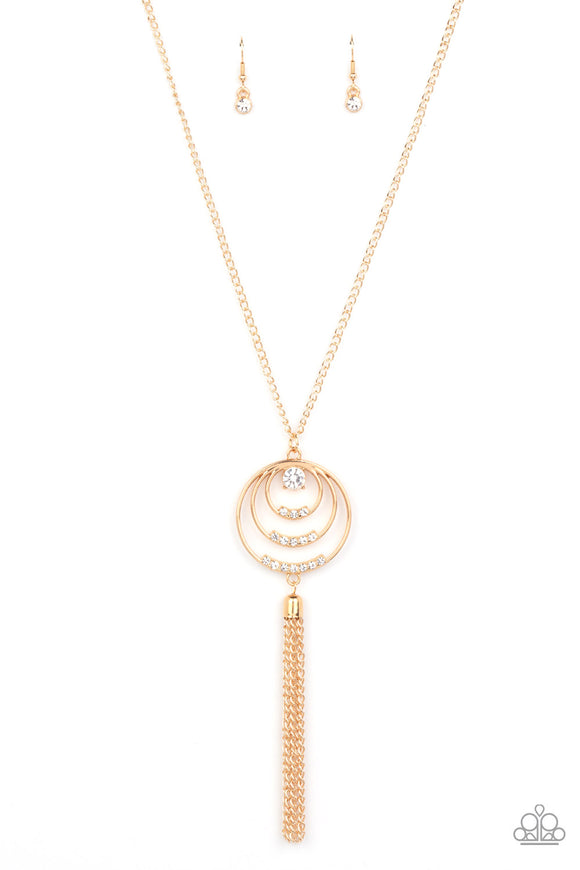 Paparazzi Necklace PREORDER - Spiraling Sparkle - Gold