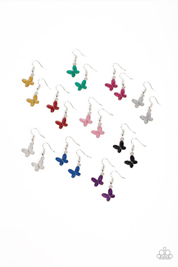 Paparazzi Starlet Shimmer Kit - Fluttering Butterfly Earrings - 10 pack