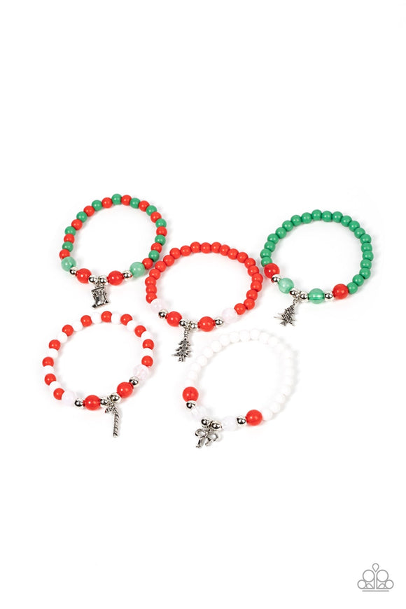 Paparazzi Starlet Shimmer Kit - Christmas Charm Bracelets - 5 pack