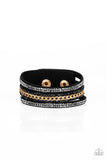 Paparazzi Bracelet - Rollin In Rhinestones - Black