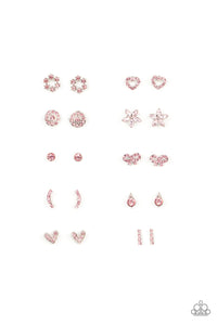 Paparazzi Starlet Shimmer Kit - Pink Rhinestone Earrings - 10 pack